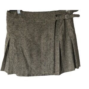 Women's Max Studio London Grey Pleated Skirt Size L NWT Career Professional